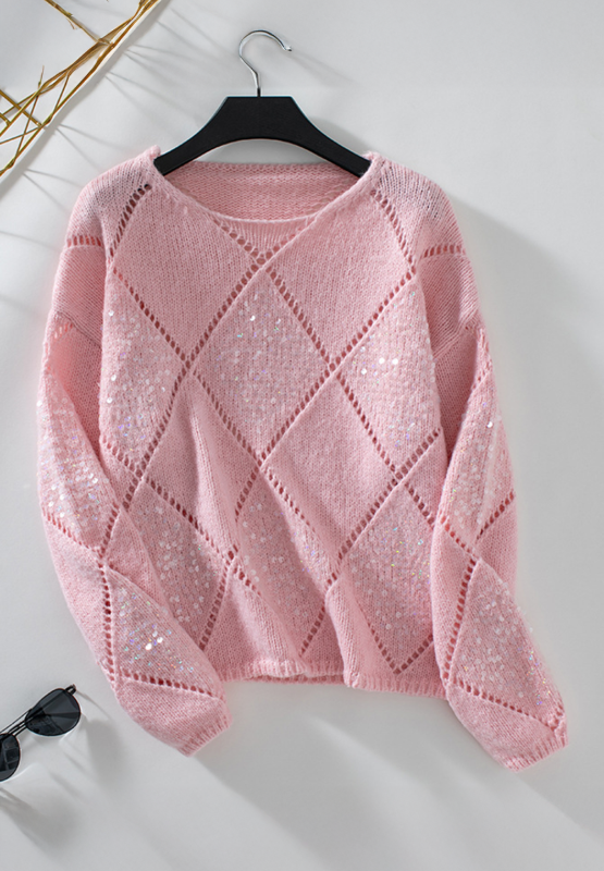 Sequin Long Sleeve Sweater