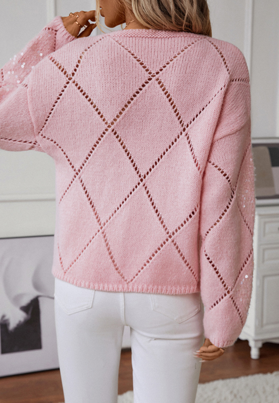 Sequin Long Sleeve Sweater