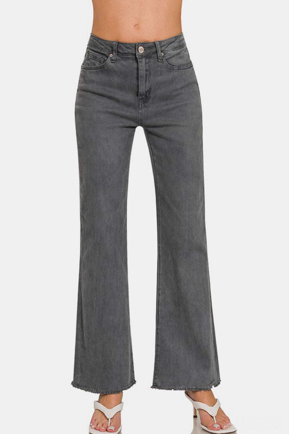 Zenana Acid Washed Bootcut Jeans
