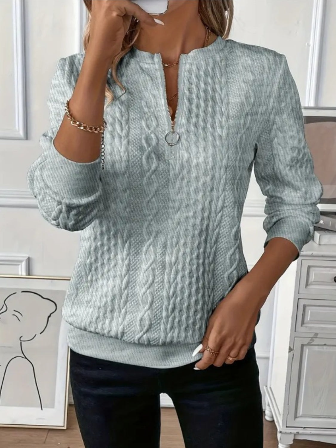 Half Zip Sweatshirt