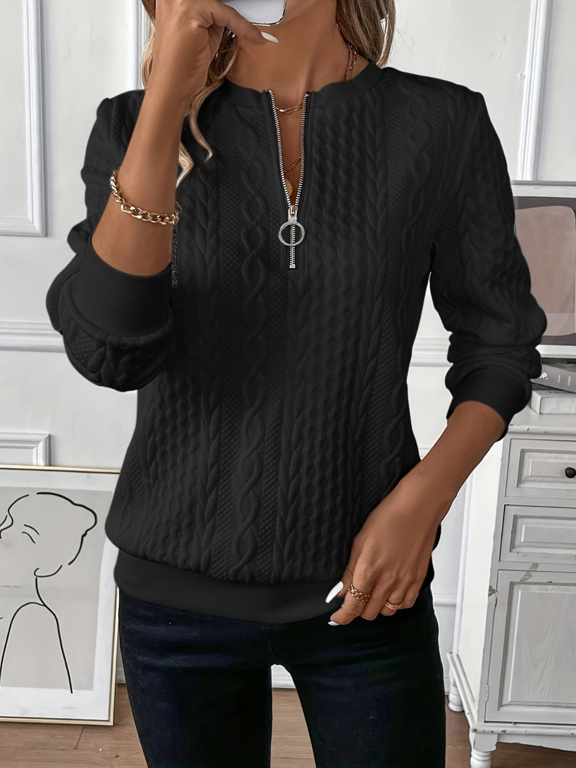 Half Zip Sweatshirt