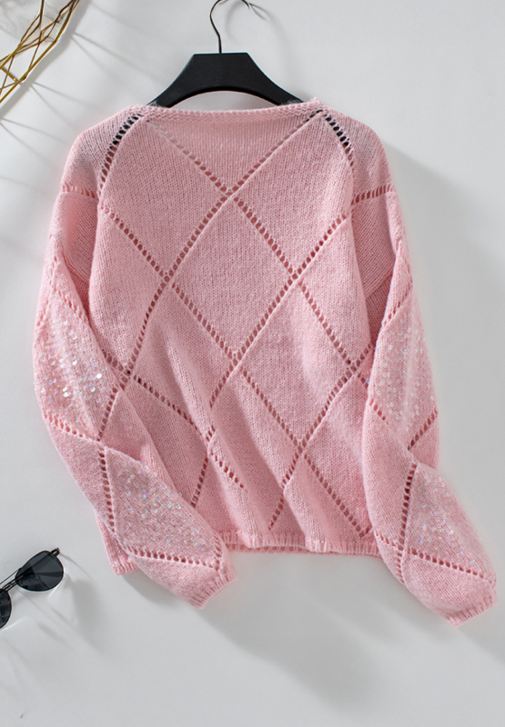 Sequin Long Sleeve Sweater