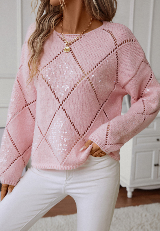 Sequin Long Sleeve Sweater